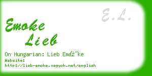 emoke lieb business card